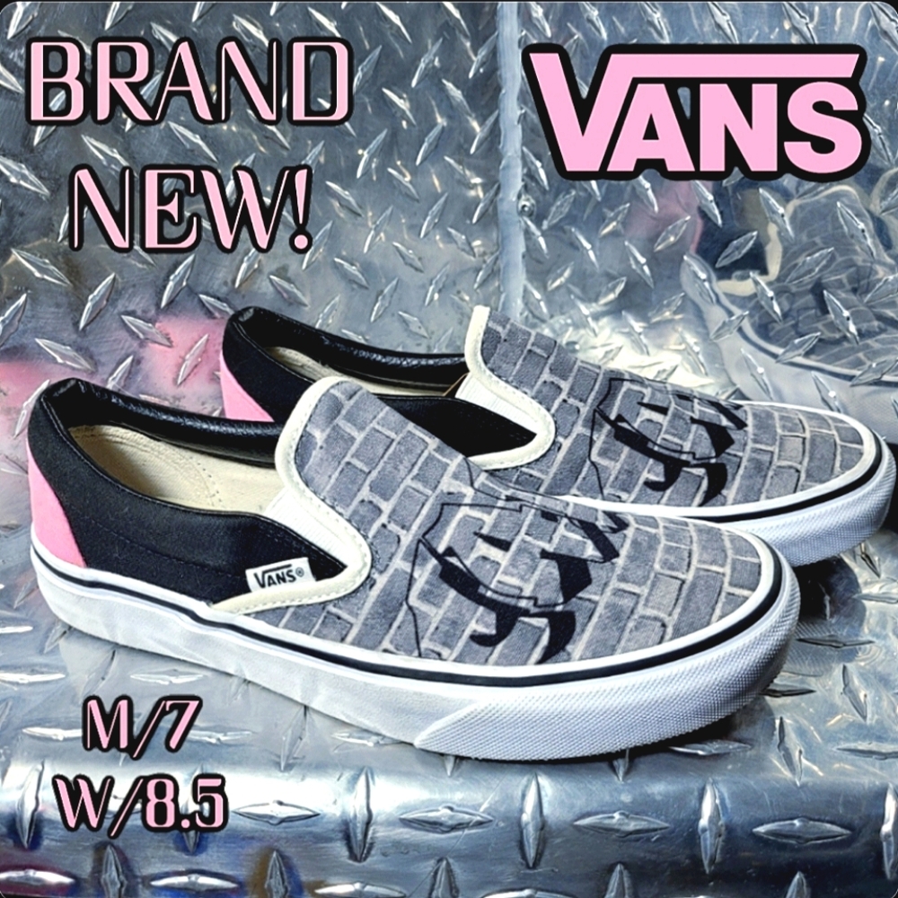 2FOR$40 Vans customs slip on lows